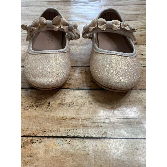 Sugar Gold Glitter Mary Janes Toddler Size 7 - Picture 3 of 5